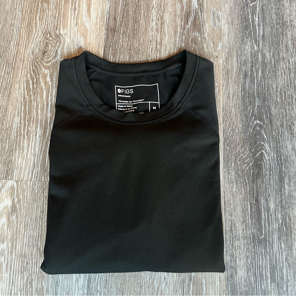 Figs Black Salta Seamless Longsleeve Underscrub